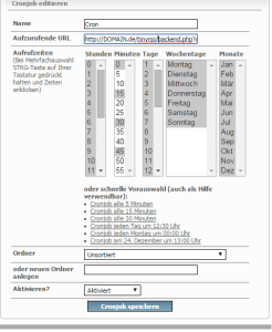 www.cronjob.de Cronjob editieren