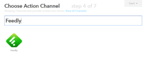 Feedly als Action Channel