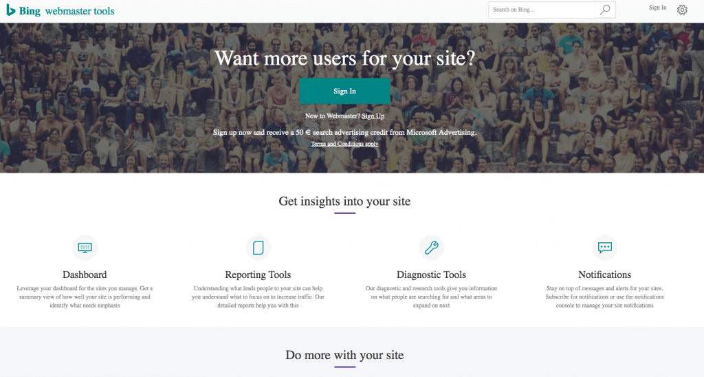Bing Webmaster Tools